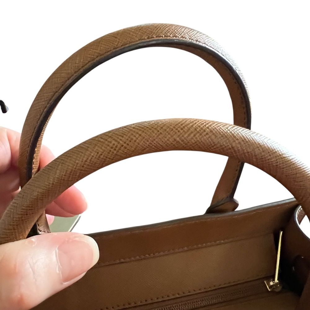 Michael Kors Dillon Saffiano Dark Khaki Leather Satchel - Picture 9 of 14